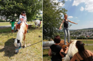 Aktivhof Oelsberg - Ferienprojektwoche 2019 - Hautnah am Pferd - Nachmittagsprogramm - Lynda + Otis